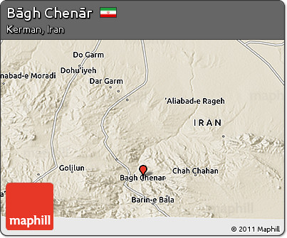 Shaded Relief 3D Map of Bāgh Chenār