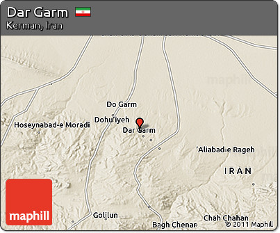 Shaded Relief 3D Map of Dar Garm