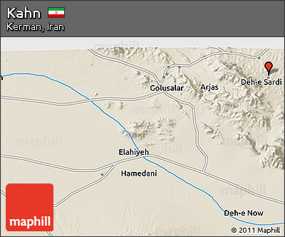 Shaded Relief 3D Map of Kahn