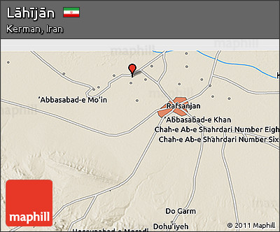 Shaded Relief 3D Map of Lāhījān