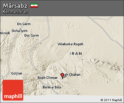 Shaded Relief 3D Map of Mārsabz