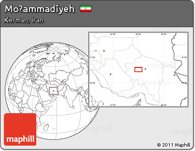 Blank Location Map of Moḩammadīyeh