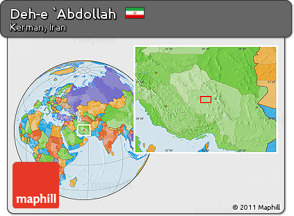 Political Location Map of Deh-e `Abdollah