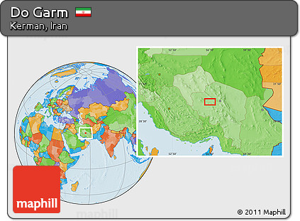 Political Location Map of Do Garm