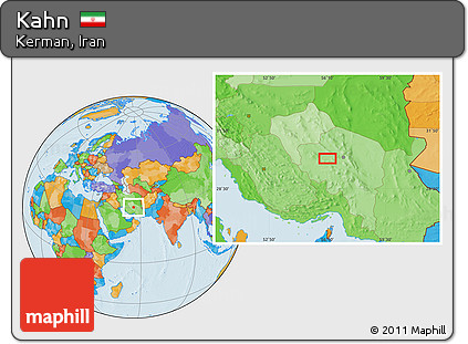Political Location Map of Kahn