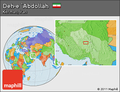 Political Location Map of Deh-e `Abdollah