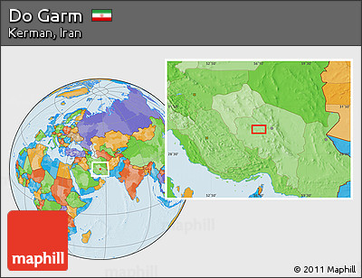 Political Location Map of Do Garm