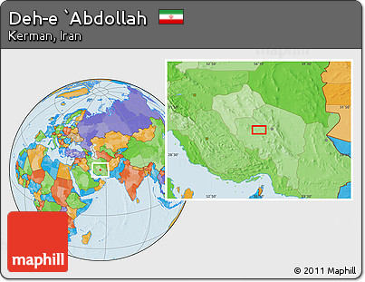 Political Location Map of Deh-e `Abdollah