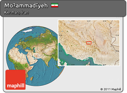 Satellite Location Map of Moḩammadīyeh