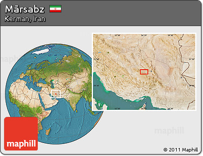 Satellite Location Map of Mārsabz