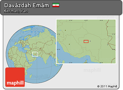 Savanna Style Location Map of Davāzdah Emām