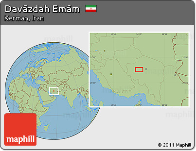 Savanna Style Location Map of Davāzdah Emām