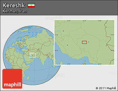 Savanna Style Location Map of Kereshk