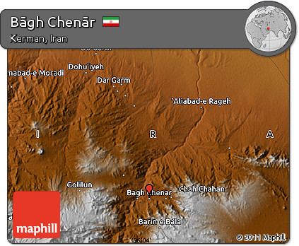 Physical Map of Bāgh Chenār