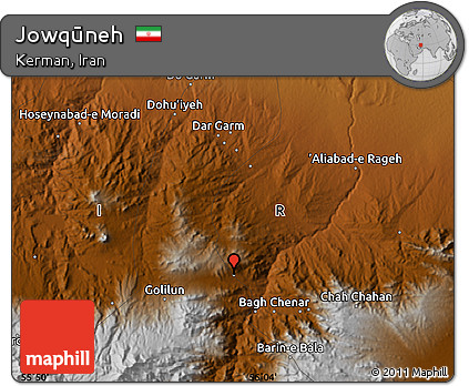 Physical Map of Jowqūneh