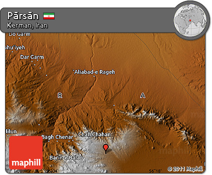 Physical Map of Pārsān