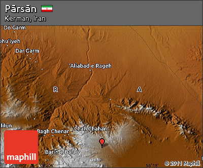 Physical Map of Pārsān