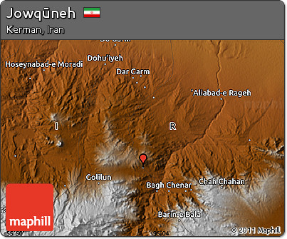 Physical Map of Jowqūneh