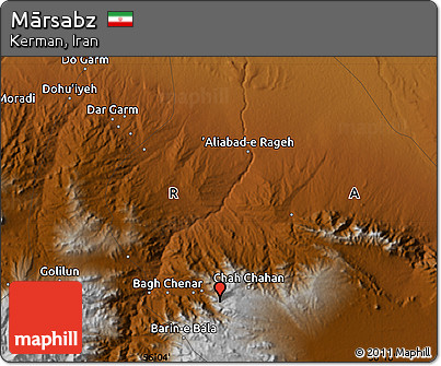 Physical Map of Mārsabz