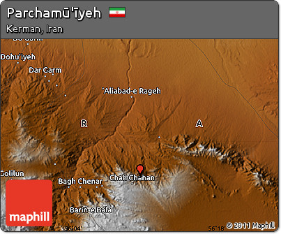 Physical Map of Parchamū'īyeh