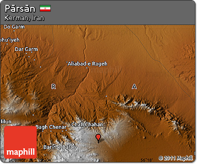 Physical Map of Pārsān