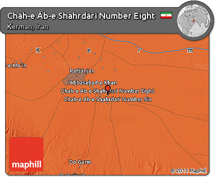 Political Map of Chāh-e Āb-e Shahrdārī Number Eight