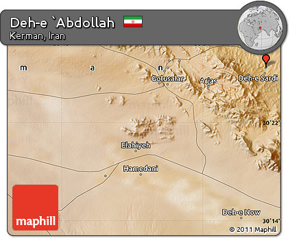 Satellite Map of Deh-e `Abdollah