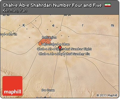Satellite Map of Chāh-e Āb-e Shahrdārī Number Four and Five