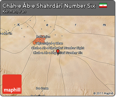 Satellite Map of Chāh-e Āb-e Shahrdārī Number Six