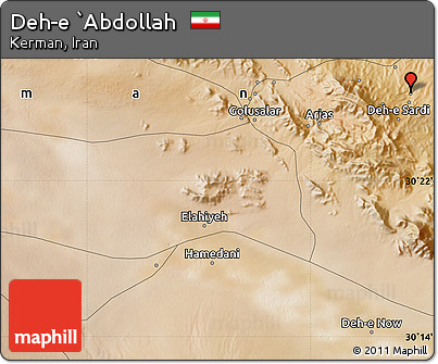 Satellite Map of Deh-e `Abdollah