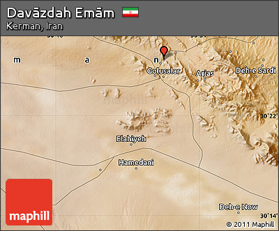 Satellite Map of Davāzdah Emām