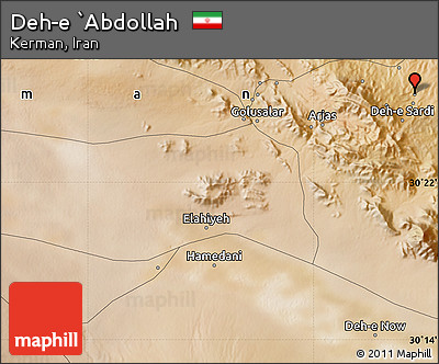 Satellite Map of Deh-e `Abdollah