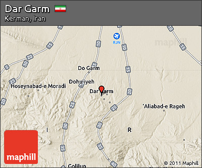 Shaded Relief Map of Dar Garm