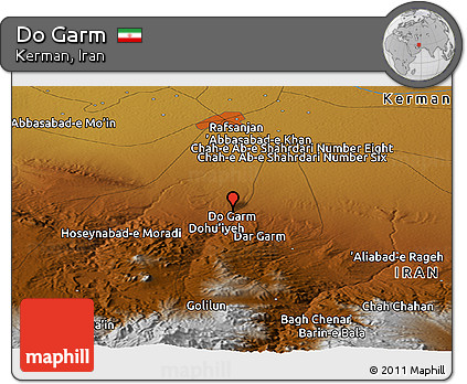 Physical Panoramic Map of Do Garm