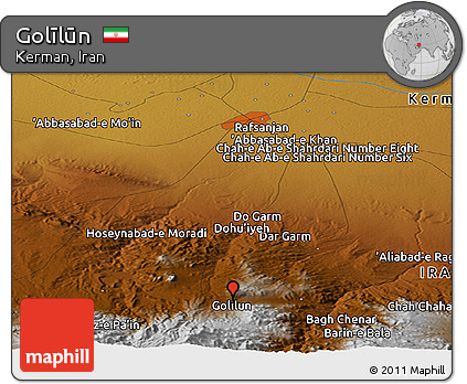 Physical Panoramic Map of Golīlūn