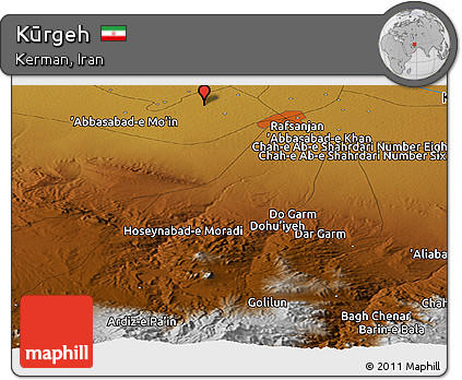 Physical Panoramic Map of Kūrgeh