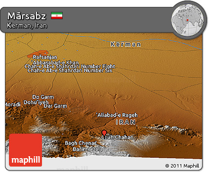 Physical Panoramic Map of Mārsabz
