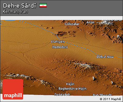 Physical Panoramic Map of Deh-e Sārdī