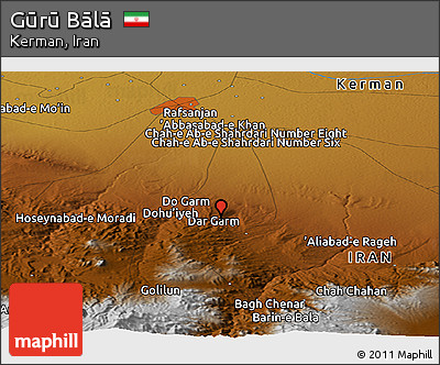 Physical Panoramic Map of Gūrū Bālā