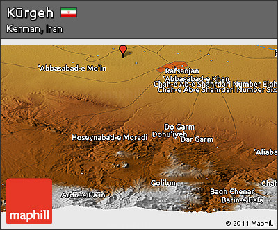 Physical Panoramic Map of Kūrgeh