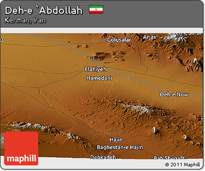 Physical Panoramic Map of Deh-e `Abdollah