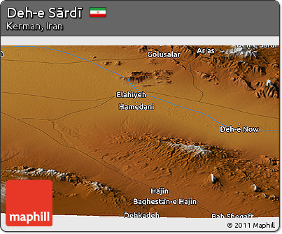 Physical Panoramic Map of Deh-e Sārdī