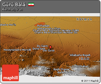 Physical Panoramic Map of Gūrū Bālā