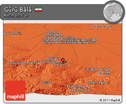 Political Panoramic Map of Gūrū Bālā
