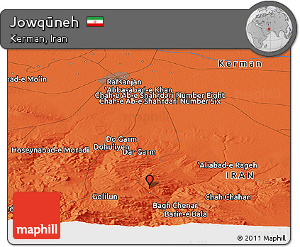 Political Panoramic Map of Jowqūneh