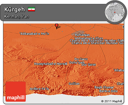 Political Panoramic Map of Kūrgeh