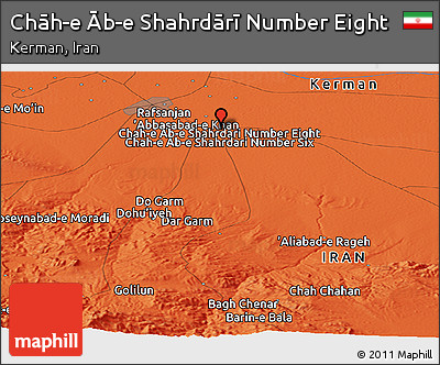 Political Panoramic Map of Chāh-e Āb-e Shahrdārī Number Eight