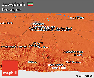Political Panoramic Map of Jowqūneh