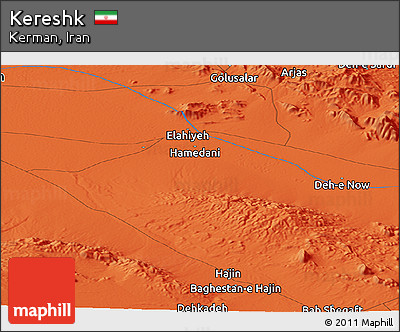 Political Panoramic Map of Kereshk
