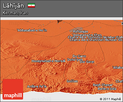 Political Panoramic Map of Lāhījān